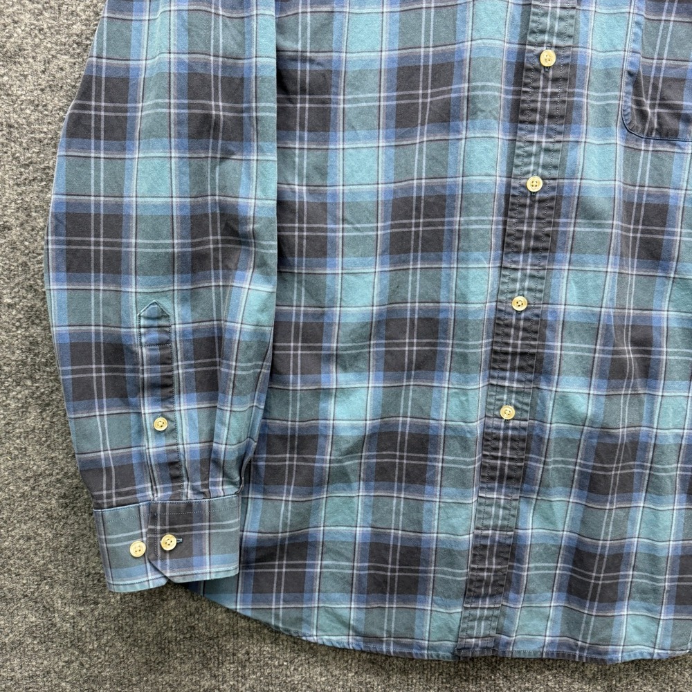Orvis Signature Collection Button Shirt Mens XXL Blue Long Sleeve Plaid Casual - Picture 9 of 11